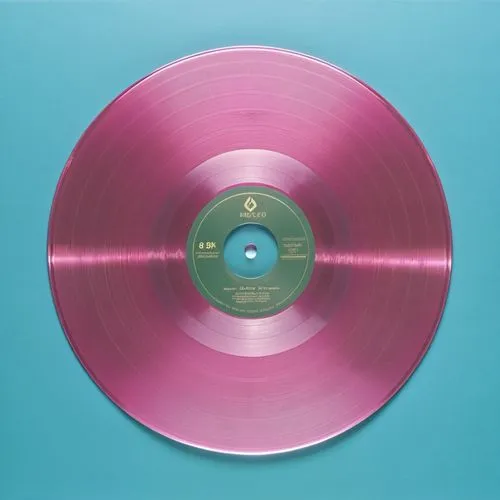 pink vinyl record on a blue background,vinyl record,blank vinyl record jacket,discs vinyl,music record,golden record,33 rpm,Photography,General,Realistic