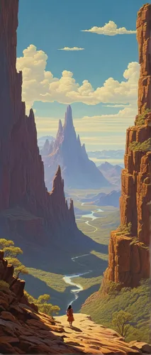 desert landscape,desert desert landscape,canyon,guards of the canyon,red cliff,desert,futuristic landscape,zion,valley,fantasy landscape,dune landscape,mountain plateau,high landscape,mountain scene,monument valley,mountain landscape,panoramic landscape,mountainous landscape,giant mountains,the desert,Conceptual Art,Sci-Fi,Sci-Fi 16