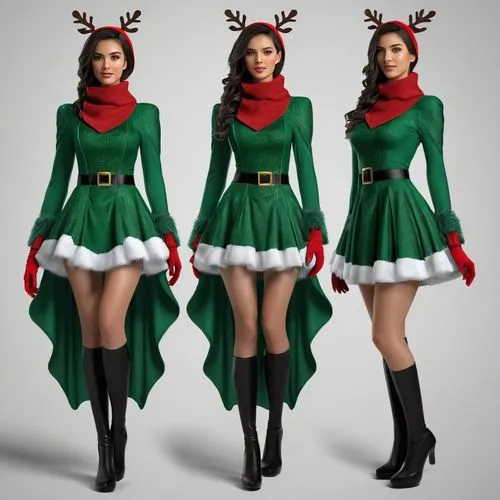 derivable,elves,elfed,lutin,pin up christmas girl,christmas elf,hanging elves,santons,elf,christmas dolls,christmas pin up girl,christmas girls,elves flight,retro christmas girl,elfving,jingle bells,christmas woman,jingle bell,carolers,santaland,Conceptual Art,Fantasy,Fantasy 16