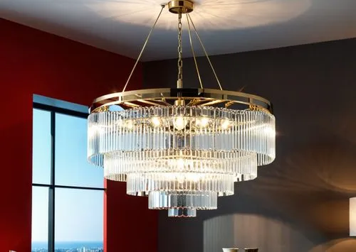 Blade chandelier 
withwhite glass diffuser at the bottom,the elegant light fixture has a circular chain that is linked to several pendant lights,chandelier,ceiling lamp,foscarini,hanging lamp,chandeli