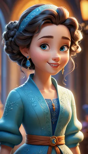 princess anna,elsa,princess sofia,tiana,merida,agnes,rapunzel,cinderella,the snow queen,tangled,disney character,frozen,fairy tale character,princess' earring,aladha,jasmine,russo-european laika,suit of the snow maiden,snow white,cute cartoon character,Unique,3D,Isometric