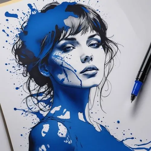 blue painting,watercolor blue,gentiana,cobalt blue,girl drawing,sapphire,ballpoint pen,illustrator,pencil art,blu,color blue,blue rain,electric blue,deep blue,azure,watercolor pencils,water colors,ink,to draw,majorelle blue