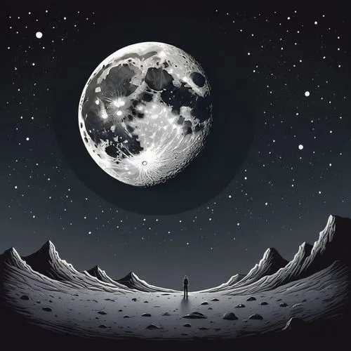 moon and star background,lunar landscape,moonscapes,moonscape,moonesinghe,the moon,Illustration,Children,Children 06