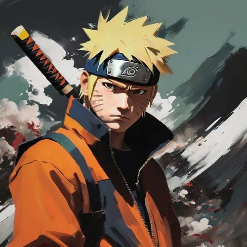 naruto,boruto,shinobi,kakashi hatake,cloud,dragon slayer,nine-tailed,sensei,swordsman,smoke background,ninja,warrior,vector art,iaijutsu,spear,spark,big hero,determination,the leader,kid hero,Conceptual Art,Oil color,Oil Color 01