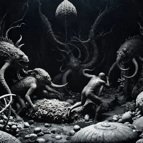 lovecraftian,deepsea,tentacular,organisms,tentaculata,kraken,Photography,General,Fantasy