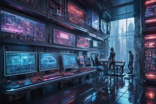 computer room,cyberpunk,the server room,cyberscene,game room,bladerunner,cyberia,ufo interior,cybertown,sci - fi,computerworld,scifi,sci fiction illustration,cybercity,cyberworld,spaceship interior,cyberview,cyberspace,computerized,cybercafes,Unique,3D,Garage Kits