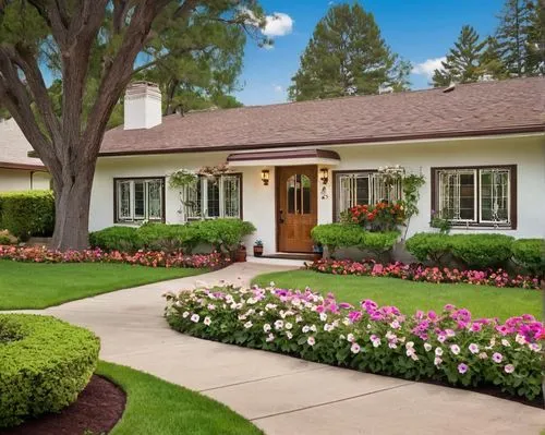 landscaped,beautiful home,bungalow,bungalows,landscapist,landscaping,landscapers,mid century house,landscape designers sydney,green lawn,home landscape,golf lawn,landscaper,country cottage,beautiful garden flowers,homeadvisor,flowering shrubs,garden elevation,country house,exterior decoration,Illustration,Vector,Vector 16