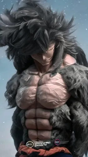 full pawer,the image of a person with long hair wearing a monster costume,ghazan,kenshiro,zebari,berserker,stormfury,kazuya