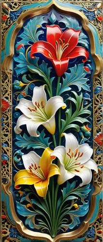 floral ornament,floral and bird frame,azulejos,khokhloma painting,art nouveau frame,cloisonne,Art,Classical Oil Painting,Classical Oil Painting 13