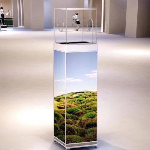 virtual landscape,interactive kiosk,diorama,sky space concept,display case,apple desk,water cube,lensball,water dispenser,a museum exhibit,cube background,360 ° panorama,miniature house,will free enclosure,screen golf,dji agriculture,feng-shui-golf,transparent window,stonehenge,glass wall