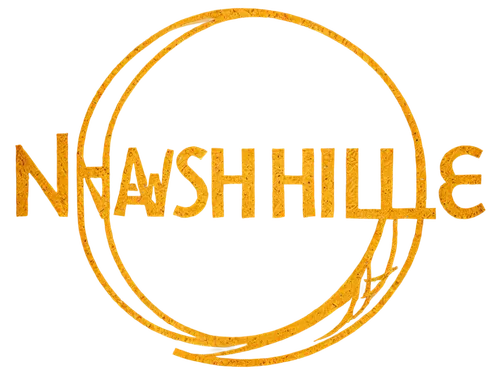 Nashville TN logo, circular shape, golden brown color, stylized letter "N", music notes, guitar silhouette, country music theme, detailed texture, metallic material, 3D effect, close-up shot, centered