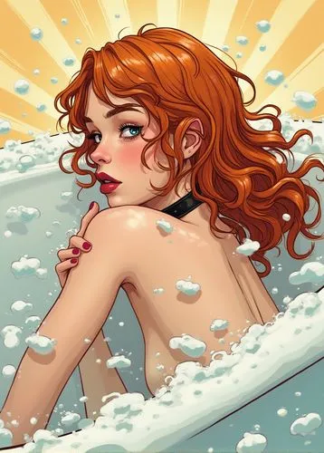 milk bath,bathing,palmiotti,bather,giganta,the girl in the bathtub