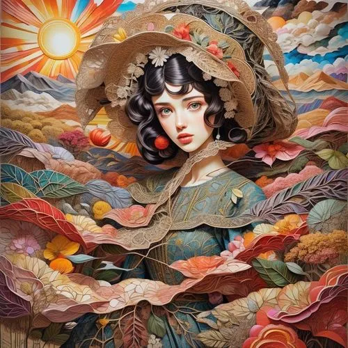 geisha girl,kimono fabric,viveros,japanese art,oiran,beautiful bonnet