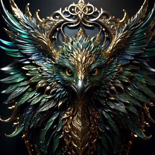 garuda,gryphon,archangel,harpy,ornamental bird,prince of wales feathers,an ornamental bird,peacock,firebird,patung garuda,the archangel,filigree,argus,gold filigree,green dragon,masquerade,emblem,bird of prey,golden crown,feathers bird