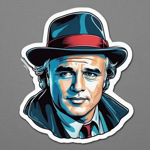 vector illustration,hatter,vector graphic,al capone,trilby,vector art,godfather,gentleman icons,vector image,mobster,frank sinatra,smooth criminal,detective,vector design,holmes,adobe illustrator,flat cap,clipart sticker,vector graphics,marshall,Unique,Design,Sticker