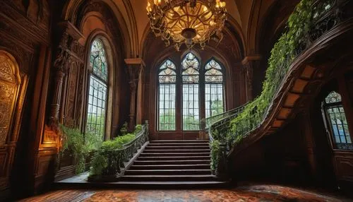 ornate room,hallway,hall of the fallen,castlevania,royal interior,fairytale castle,chateauesque,ornate,chhatris,mountstuart,entrance hall,foyer,entranceway,biltmore,fairy tale castle,grandeur,staircase,entryway,corridors,dunrobin castle,Illustration,Realistic Fantasy,Realistic Fantasy 23