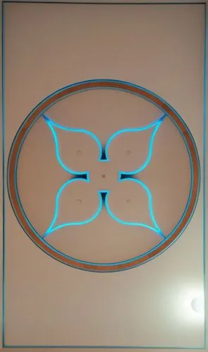 Gypsum decoration in the ceiling of a room with hidden LED lighting,this is an image of a illuminated circle that has a circular motif in it,circle shape frame,multirotor,xymox,airfoil,parabolic mirro