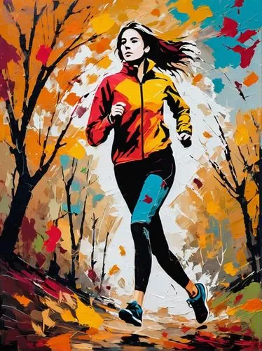 female runner,autumn icon,autumn background,autumn walk,sprint woman,autumn theme,woman walking,autumn colouring,autumn frame,cool pop art,vector graphic,vector art,free running,art painting,falling on leaves,the autumn,autumn leaves,fashion vector,fall,orienteering,Art,Artistic Painting,Artistic Painting 42