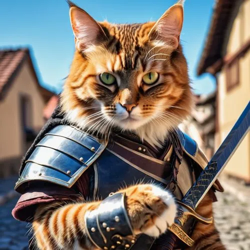 cat warrior,armored animal,napoleon cat,toyger,cat european,red tabby,fantasy warrior,aegean cat,castleguard,armored,rex cat,animal feline,maincoon,musketeer,cat image,knight armor,street cat,cat vector,breed cat,massively multiplayer online role-playing game,Photography,General,Realistic