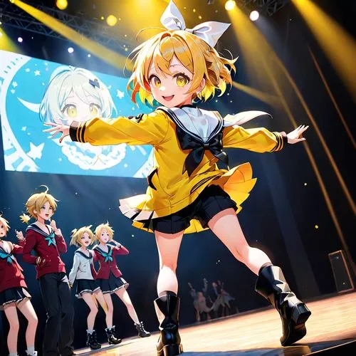 vocaloid,cheering,fennec,sonoda love live,naginatajutsu,idol,performing,concert dance,toori,love live,nyan,honoka,yuzu,uruburu,jump,tamaris,moe,tigerle,energetic,kawaii,Anime,Anime,General