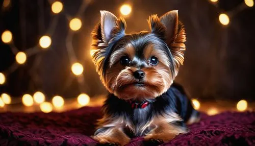 biewer yorkshire terrier,yorkshire terrier,yorkshire terrier puppy,diwali background,yorkie puppy,yorkie,bokeh lights,bokeh effect,schnauzer,background bokeh,lighted candle,schnaufer,candlelight,christmas scottie dog,yorky,fairy lights,candlelights,dog illustration,romantic portrait,lights serenade,Photography,General,Cinematic