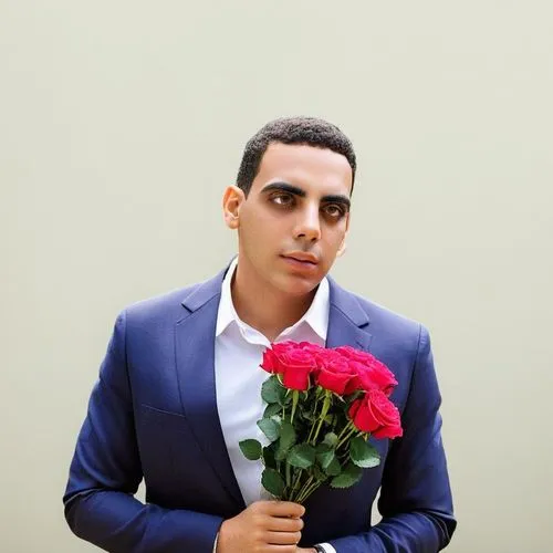 with roses,holding flowers,with a bouquet of flowers,rose png,abdel rahman,florist gayfeather,formal guy,on a red background,florist,social,rose bouquet,bouquets,floral background,flower background,ye