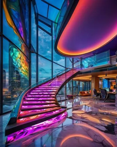 luxury hotel,spaceship interior,futuristic art museum,nightclub,lobby,hotel lobby,penthouses,skyloft,largest hotel in dubai,ufo interior,starwood,skywalks,burj al arab,vdara,cruise ship,hotel w barcelona,revolving,clevelander,skybar,spiral staircase,Conceptual Art,Oil color,Oil Color 23