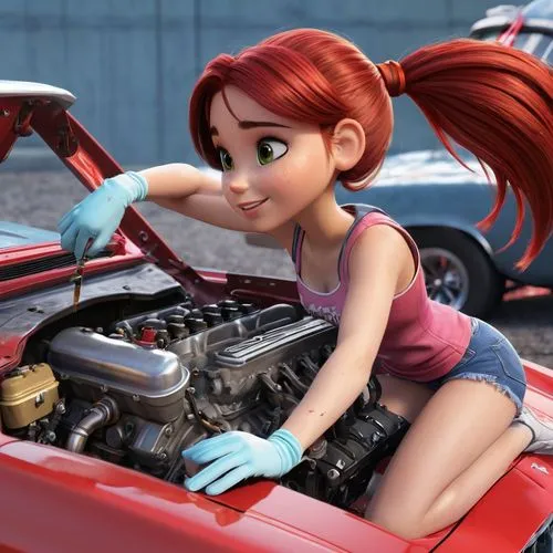 girl and car,car mechanic,muscle car cartoon,car repair,girl washes the car,mechanic,auto mechanic,car care,girl in car,auto repair,cleaning car,auto repair shop,cartoon car,car cleaning,car battery,3d car model,auto detail,automotive care,automobile repair shop,hot rod,Unique,3D,3D Character