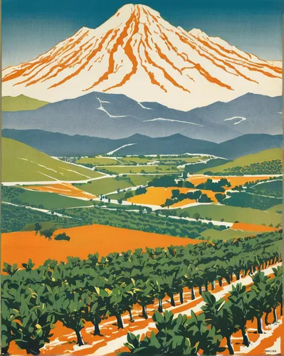 travel poster,taranaki,cool woodblock images,fruit fields,fuji,fujiyama,mount taranaki,sonoma,hokkaido,tuscan,etna,olive grove,kamchatka,volcanic landscape,kilimanjaro,shasta,santa rosa,chimborazo,italian poster,napa,Unique,Design,Infographics