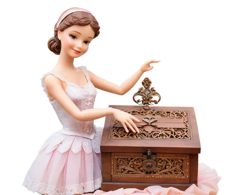 vintage doll,music box,vintage ornament,knickknack,enesco,figurine,doll kitchen,miniature figure,collectible doll,doll figure,vintage angel,handmade doll,decorative figure,antique background,lyre box,vintage girl,giftware,mantelpiece,dress doll,christmas vintage,Illustration,Retro,Retro 14