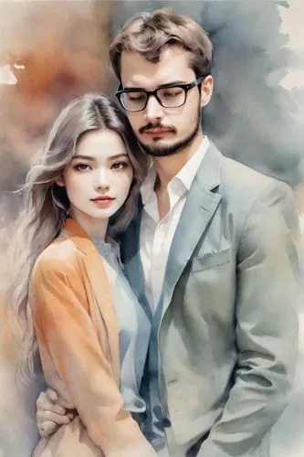 colorful couple portrait, inspired by fashion photographer, low contrast cold color palette, mode fashion look, man and woman from refetenve photo together,asfandyar,beautiful couple,karasev,zeyer,nee