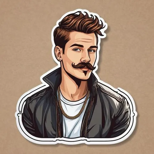 stache,moustache,mustache,lebeouf,ulusoy,kovic,Unique,Design,Sticker