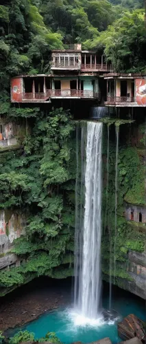 green waterfall,the chubu sangaku national park,shizuoka prefecture,shimane peninsula,kumano kodo,gioc village waterfall,nikko,beautiful japan,japan landscape,waterfalls,falls,water falls,falls of the cliff,koyasan,cheonjiyeon falls,brown waterfall,zhangjiajie,nara prefecture,lebanon,ash falls,Conceptual Art,Oil color,Oil Color 01