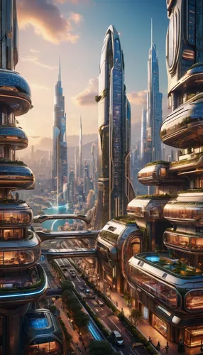 futuristic landscape,futuristic architecture,metropolis,fantasy city,futuristic,city cities,sci fiction illustration,scifi,sci - fi,sci-fi,valerian,smart city,sci fi,sky city,ancient city,skyscraper town,dystopian,harbour city,utopian,urbanization,Photography,General,Commercial