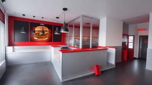 change the decoration to fast food resturant with black white and red 
,coke machine,bar counter,liquor bar,servery,chefs kitchen,soda fountain,star kitchen,piano bar,kitchen design,kitchenette,soda m