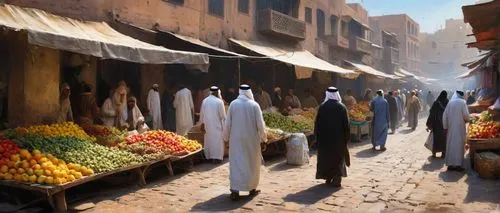 fruit market,vegetable market,medieval market,souk,souq,marrakesh,the market,marketplace,vendors,marrakech,spice market,market,greengrocer,market vegetables,spice souk,merchant,grand bazaar,vendor,large market,market stall,Conceptual Art,Oil color,Oil Color 03