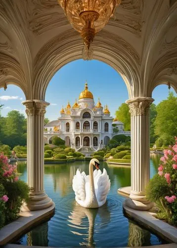 swan lake,canadian swans,water palace,swan pair,peterhof palace,swan family,swans,swan on the lake,cisne,trumpeter swans,marble palace,white swan,peterhof,baby swans,swan,swanning,ornamental duck,trumpet of the swan,swanlike,white temple,Photography,Documentary Photography,Documentary Photography 29