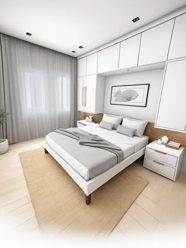 "Design a serene and minimalist bedroom that embodies the refined style.. The room should feature a comfortable bed. The overall ambiance should be peaceful and elegant, ideal for relaxation.",this is