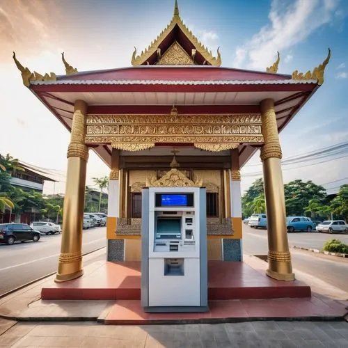 bankthai,vietcombank,ramkhamhaeng,wat huay pla kung,thai temple,chiangmai,taman ayun temple,khenthong,samrong,paknam,vientiane,songkla,kampuchea,tollbooth,rajamangala,cambodia,filling station,victory gate,charnchai,thai baht,Photography,General,Realistic