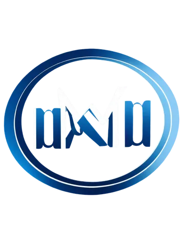 MAM logo, blue and white color scheme, modern typography, circular shape, 3D effect, glossy finish, metallic material, simple composition, centered alignment, high contrast lighting, PNG with transpar