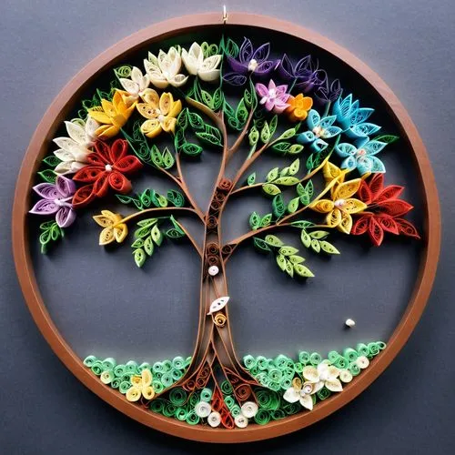 wall clock,colorful tree of life,tock,tree of life,circular ornament,hanging clock,sand clock,flourishing tree,marquetry,circular puzzle,celtic tree,wood art,wood carving,floral ornament,laurel clock vine,circle around tree,woodburning,cuckoo clocks,bengal clock vine,cuckoo clock,Unique,Paper Cuts,Paper Cuts 09