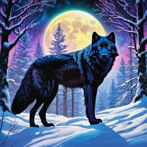 blackwolf,howling wolf,wolfsangel,wolfgramm,wolfen,constellation wolf,Illustration,Realistic Fantasy,Realistic Fantasy 20