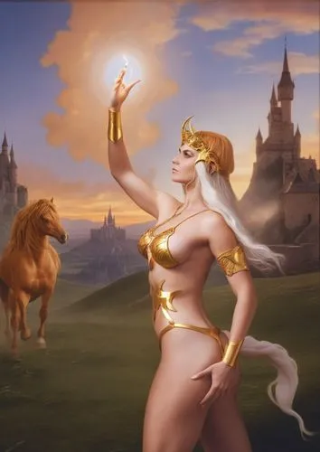 golden unicorn,centaur,fantasy picture,centaurs,fantasy woman,mythologie,Photography,General,Realistic