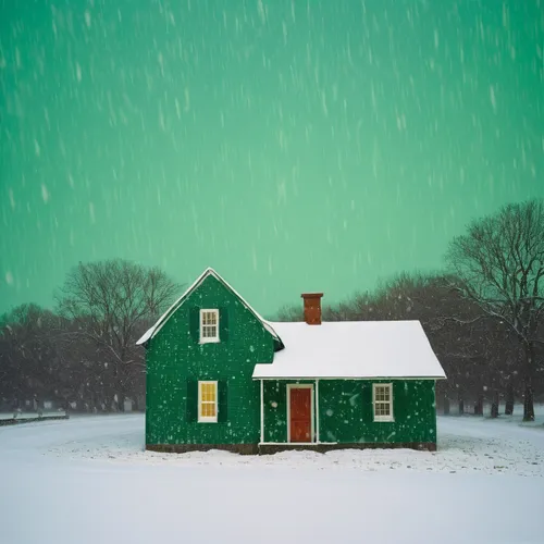 time-lapse photography of snow falling over green wooden house,winter house,christmas snowy background,snow house,lonely house,snow roof,the snow falls,green and white,snow scene,christmas landscape,s