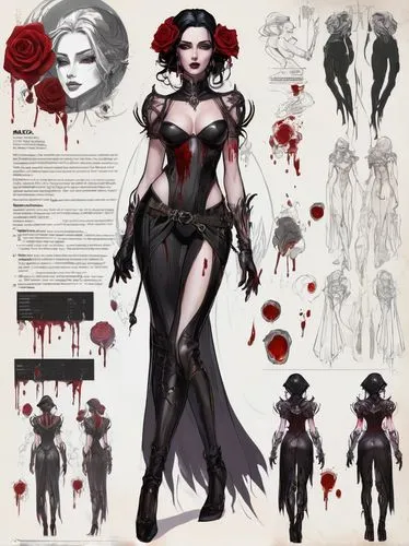 bloodrayne,countess,widow flower,vampire woman,vampire lady,burlesques,Unique,Design,Character Design