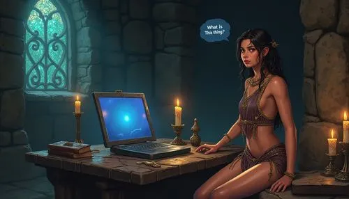 inara,girl at the computer,neverwinter,fortuneteller,sorceress,dark elf,fantasy art,fantasy picture,avernum,sorceresses,trine,proprietress,innkeeper,wacom,elona,inanna,blue enchantress,priestess,graphics tablet,everquest,Photography,General,Realistic