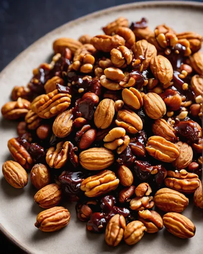 Create a comforting recipe for caramelized peanuts with an indulgent twist.,almond nuts,indian almond,roasted almonds,pine nuts,salted almonds,almond meal,pine nut,almond oil,unshelled almonds,pecan,a