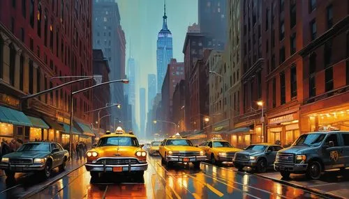 new york taxi,photorealist,cityscapes,city scape,taxicabs,struzan,cosmopolis,world digital painting,mcquarrie,new york,taxis,newyork,new york streets,hildebrandt,cabs,hyperrealism,manhattan,taxi cab,photorealism,cabbies,Conceptual Art,Oil color,Oil Color 04