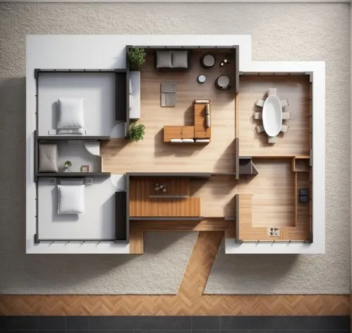 the overhead view of a room in a house,habitaciones,floorplan home,wooden mockup,floorplans,an apartment,apartment,shared apartment,isometric,appartement,apartment house,house floorplan,3d mockup,3d r