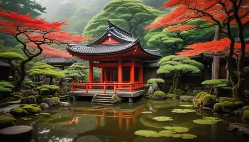 japanese art,japon,japan garden,japan landscape,japanese garden,koi pond,japanese shrine,beautiful japan,japanese garden ornament,japanese background,oriental painting,teahouse,world digital painting,japans,asian architecture,japanese zen garden,heian,zen garden,oriental,kyoto,Conceptual Art,Daily,Daily 10